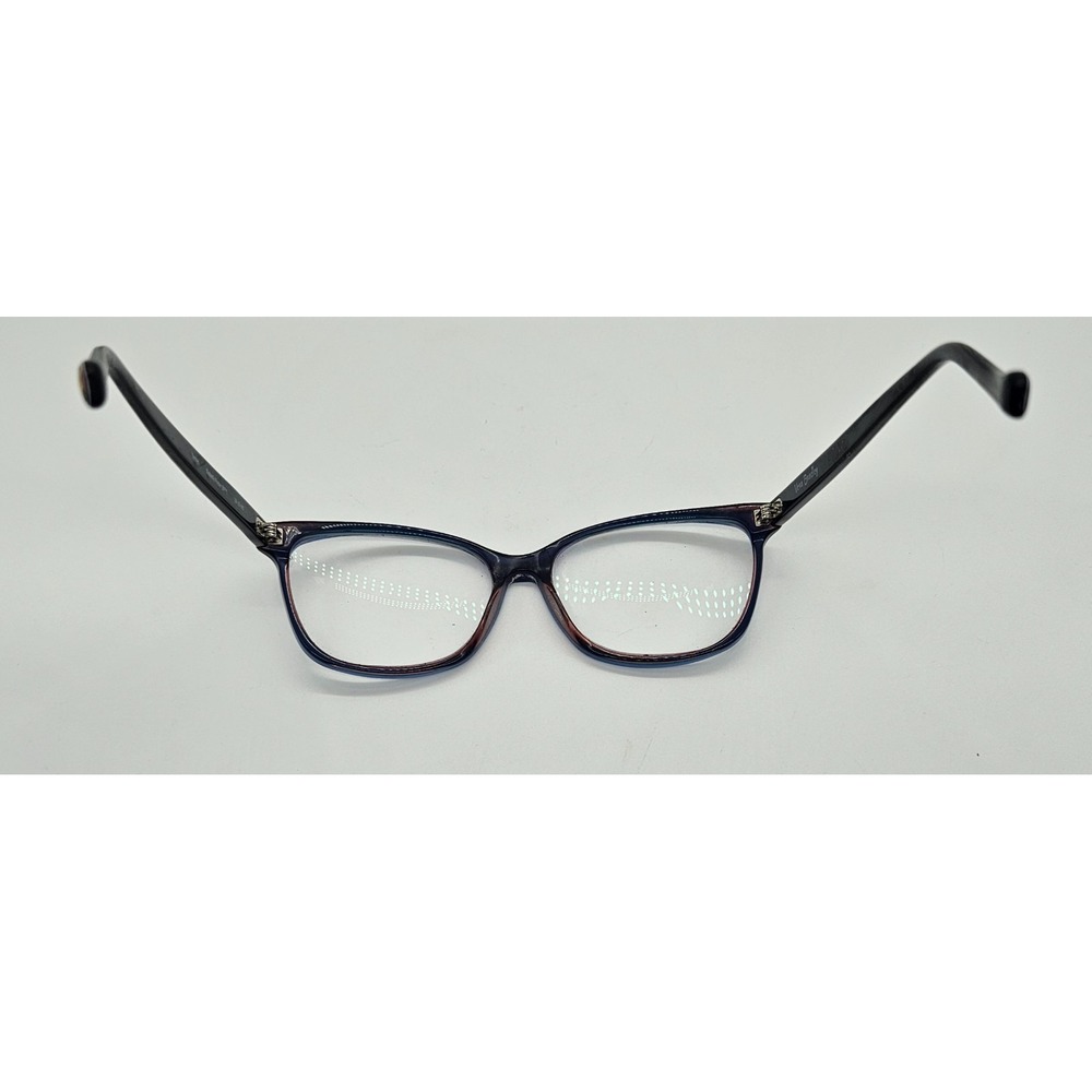 Vera Bradley Eyeglasses Frames Blue Floral Patterned Arms Womens Optical Glasses - Picture 4 of 8